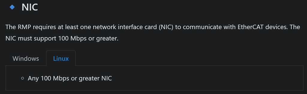 Supported NICs in Linux Environment - Get Started - Community